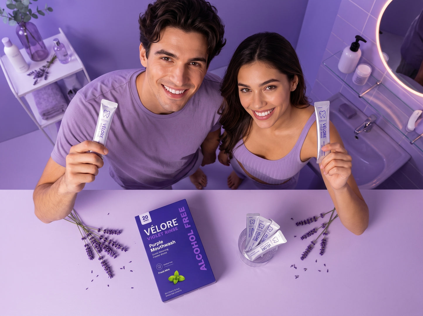 Vēlore Violet Rinse — On-the-Go Mouthwash Sachets
